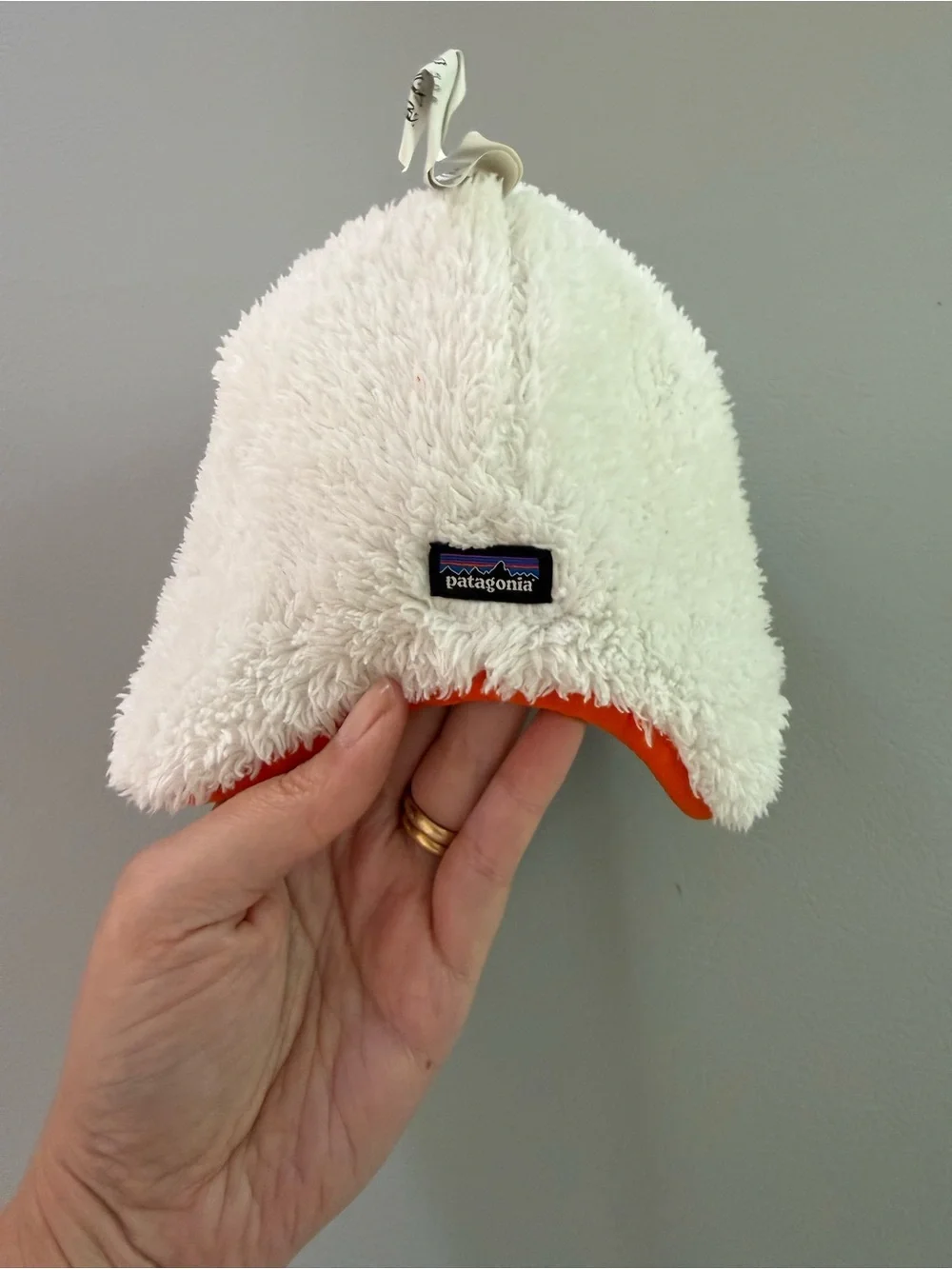 Patagonia Baby Polar Bear Beanie Knit and Fleece Winter Hat size 6M